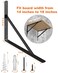 LuckIn 8Pack 14 Inch Heavy Duty Shelf Bracket Fit for 14 16 18 Inch Floating Shelves Wall Shelf L Brackets with 90 Degree Triangle 250 LBS Max Load Mounting Hardware Included Black