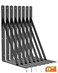 LuckIn 8Pack 14 Inch Heavy Duty Shelf Bracket Fit for 14 16 18 Inch Floating Shelves Wall Shelf L Brackets with 90 Degree Triangle 250 LBS Max Load Mounting Hardware Included Black
