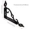 Luomorgo 4 Pcs L Bracket Decorative Shelf Brackets Wall Mounted L Shape Floating Shelf Bracket Heavy Duty Metal Corner Brace Joint Right Angle Bracket Shelf Support 54 Inch Black