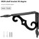 Luomorgo 4 Pcs L Bracket Decorative Shelf Brackets Wall Mounted L Shape Floating Shelf Bracket Heavy Duty Metal Corner Brace Joint Right Angle Bracket Shelf Support 54 Inch Black