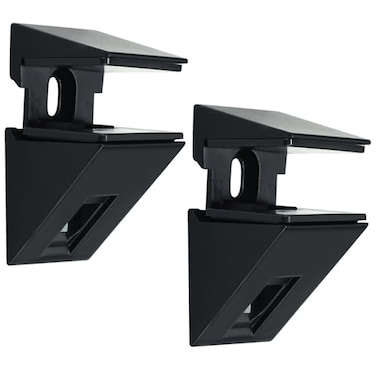 Mooche Glass Shelf Bracket Adjustable Shower Brackets Clamp Holder for 410mm Wood Glass Shelves Heavy Duty Wall Mount Clamps Clip Support Hardware Replacement Parts 2Pcs