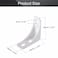 MroMax 20Pcs Plastic Corner Braces White L Brackets 154 x 154 x 063 LxWxH 4Hole Right Angle Bracket Ideal for SupportingReinforcing LightDuty Shelves DIY Projects and Furniture Assembly