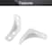 MroMax 20Pcs Plastic Corner Braces White L Brackets 154 x 154 x 063 LxWxH 4Hole Right Angle Bracket Ideal for SupportingReinforcing LightDuty Shelves DIY Projects and Furniture Assembly