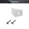 MroMax 50Pcs Plastic Corner Braces White L Brackets 079 x 079 x 059 LxWxH Right Angle Bracket Ideal for SupportingReinforcing LightDuty Shelves DIY Projects and Furniture Assembly