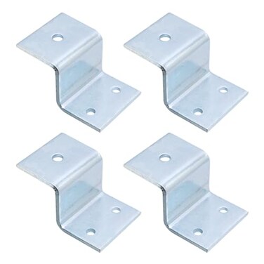 MY MIRONEY 4 PCS Silver Z Brackets Heavy Duty Z Shape Right Angle Corner Braces Double Channel Profile Support Brackets for Shelf Fixing Connector157 Height