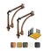 NACH Decorative Shelf Brackets 2 Pack of 96 x 17 x 96 inch Copper Cast Iron Shelf Brackets Decorative Brackets for Mounting Industrial Style Brackets