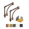 NACH Decorative Shelf Brackets 2 Pack of 96 x 17 x 96 inch Copper Cast Iron Shelf Brackets Decorative Brackets for Mounting Industrial Style Brackets