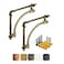 NACH Decorative Shelf Brackets 2 Pack of 96 x 17 x 96 inch Gold Brackets Cast Iron Shelf Brackets for Mounting Industrial Style Decorative Brackets