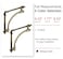 NACH Decorative Shelf Brackets 2 Pack of 96 x 17 x 96 inch Gold Brackets Cast Iron Shelf Brackets for Mounting Industrial Style Decorative Brackets