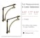 NACH Decorative Shelf Brackets 2 Pack of 96 x 17 x 96 inch Gold Brackets Cast Iron Shelf Brackets for Mounting Industrial Style Decorative Brackets