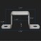 NNNJunhua Senfei Heavy Duty Bar Security Holder Bracket U Shaped Connector Bracket for Door Closed Bar Holder Strut Channel 12 Pieces S