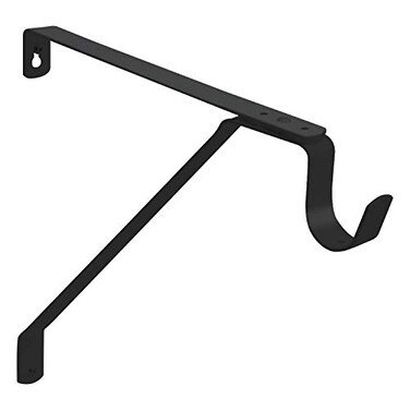 NUK3Y PRODUCTS Nuk3y Heavy Duty Adjustable Shelf Rod Support Bracket Black