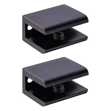 orhemus Orhemus 2pcs Adjustable 304 Stainless Steel Glass Clamp Clip Shelf Brackets Holder Support 023035 Oil Rubbed Bronze Finished Heavy Duty