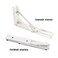 Oudtinx 2PCS Folding Shelf BracketsHeavy Duty Triangle Shelf Bracket for Bench TableWall Mounted Standing Shelf Brackets for Saving PlaceMulti Size 14 White