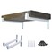 OVOV 2 Pcs Metal Shelf Brackets Heavy Duty Industrial Wall Mounted Floating Shelf Brackets White 8