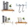 OVOV 2 Pcs Metal Shelf Brackets Heavy Duty Industrial Wall Mounted Floating Shelf Brackets White 8