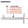 OVOV 2 Pcs Metal Shelf Brackets Heavy Duty Industrial Wall Mounted Floating Shelf Brackets White 8