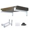 OVOV 2 Pcs Metal Shelf Brackets Heavy Duty Industrial Wall Mounted Floating Shelf Brackets White 8