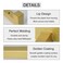 OVOV 6 Pack Gold Shelf Brackets 10 Inch Floating Shelf Bracket with Lip Industrial Shelving Brackets for Kitchen Bathroom Storage Wall Mounted Shelf Support with Screws