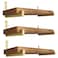 OVOV 6 Pack Heavy Duty Shelf Brackets Wall Mounted Industrial Farmhouse Floating Shelf Brackets with Lip Gold 10