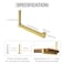 OVOV 6 Pack Heavy Duty Shelf Brackets Wall Mounted Industrial Farmhouse Floating Shelf Brackets with Lip Gold 10
