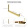 OVOV 6 Pack Heavy Duty Shelf Brackets Wall Mounted Industrial Farmhouse Floating Shelf Brackets with Lip Gold 10