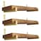 OVOV 6 Pack Heavy Duty Shelf Brackets Wall Mounted Industrial Farmhouse Floating Shelf Brackets with Lip Gold 10