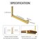 OVOV 6 Pack Heavy Duty Shelf Brackets Wall Mounted Industrial Farmhouse Floating Shelf Brackets with Lip Gold 12