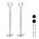 Rannb CeilingMount Bracket Wardrobe Pipe Bracket Rod Lever Support Holder Fit 32 to 33mm Rod 300mm118 Length2pcs