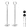 Rannb CeilingMount Bracket Wardrobe Pipe Bracket Rod Lever Support Holder Fit 32 to 33mm Rod 300mm118 Length2pcs