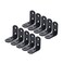 Rannb Corner Brace 157 x 157 90 Degree L Brackets Black Right Angle Bracket 10pcs