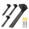 Redunest Floating Shelf Brackets4 Pack Heavy Duty L Brackets for Shelves 8 Inch Black Stainless Steel Countertop Support BracketsWall Mounting for Wood