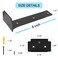 Redunest Floating Shelf Brackets4 Pack Heavy Duty L Brackets for Shelves 8 Inch Black Stainless Steel Countertop Support BracketsWall Mounting for Wood