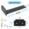 Redunest Floating Shelf Brackets4 Pack Heavy Duty L Brackets for Shelves 8 Inch Black Stainless Steel Countertop Support BracketsWall Mounting for Wood