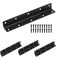 Redunest L Bracket Heavy Duty Corner Brace 4 Pack 8 Metal Shelf Bracket Angle Bracket for Shelves Black Metal Braces for Wood200mm Overall Length