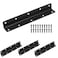 Redunest L Bracket Heavy Duty Corner Brace 4 Pack 8 Metal Shelf Bracket Angle Bracket for Shelves Black Metal Braces for Wood200mm Overall Length
