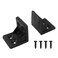 Rierdge 30 Pcs Black Plastic Corner Brace L Bracket 1 x 1 inch Right Angle Brackets Right Angle Bracket for Tables Furniture Shelves with Screws