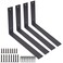 WINKER Shelf Brackets 12 Inch Wall L Brackets 4PCS Heavy Duty for Shelves Metal Black Rustic Industrial Brackets for DIY Opening Shelves Project Hardware Included
