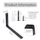 WINKER Shelf Brackets 12 Inch Wall L Brackets 4PCS Heavy Duty for Shelves Metal Black Rustic Industrial Brackets for DIY Opening Shelves Project Hardware Included