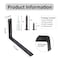 WINKER Shelf Brackets 12 Inch Wall L Brackets 4PCS Heavy Duty for Shelves Metal Black Rustic Industrial Brackets for DIY Opening Shelves Project Hardware Included