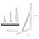 Medach Shelf Brackets 12 Inch x 8 Inch 4 6 10 16 20 Inch Heavy Duty Shelf Brackets Wall Shelves Brackets White 2 Pack