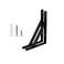 Medach Shelf Brackets 4 Inch Heavy Duty Shelf Brackets 6 Inch Black PowderCoated Hidden Shelf Brackets Wall Mount L Steel Bracket Wall Brackets for Shelves