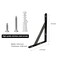 Medach Shelf Brackets 4 Inch Heavy Duty Shelf Brackets 6 Inch Black PowderCoated Hidden Shelf Brackets Wall Mount L Steel Bracket Wall Brackets for Shelves