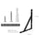 Medach Shelf Brackets 4 Inch Heavy Duty Shelf Brackets 6 Inch Black PowderCoated Hidden Shelf Brackets Wall Mount L Steel Bracket Wall Brackets for Shelves