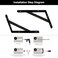 Medach Shelf Brackets 4 Inch Heavy Duty Shelf Brackets 6 Inch Black PowderCoated Hidden Shelf Brackets Wall Mount L Steel Bracket Wall Brackets for Shelves