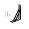 Medach Shelf Brackets 4 Inch Heavy Duty Shelf Brackets 6 Inch Black PowderCoated Hidden Shelf Brackets Wall Mount L Steel Bracket Wall Brackets for Shelves