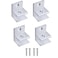 BYDGUMEI Silver Glass ClipAluminum Alloy Mirror Floating Glass ClipF Shape Short Clamp Installation Wall Mounted Glass Bracket Hardware Accessories Suitable for 1012mm Thick Glass4 pcs