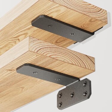 SKYSEN 8 Pack 4 Floating Shelf Bracket Shelves Brackets Wood Shelving Brackets Hardware Heavy Duty 4681012 inch Real Hidden Bracket Designtzj48