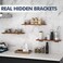Starunder 12 Pack Floating Shelf Brackets 10 Inch Heavy Duty Industrial Shelf Bracket Black Metal L Brackets for Shelves Support DIY15 Inch Thicked