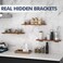 Starunder 12 Pack Floating Shelf Brackets 10 Inch Heavy Duty Industrial Shelf Bracket Black Metal L Brackets for Shelves Support DIY15 Inch Thicked